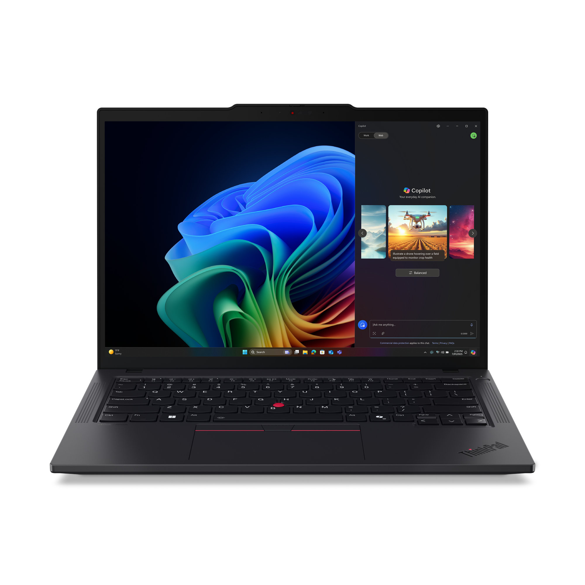 Lenovo ThinkPad T14 Gen 6 (AMD) Copilot+ PC AMD Ryzen AI 7 350 Laptop 35,6 cm (14") WUXGA 32 GB DDR5-SDRAM 1 TB SSD Wi-Fi 7 (802.11be) Windows 11 Pro Nordisk Svart