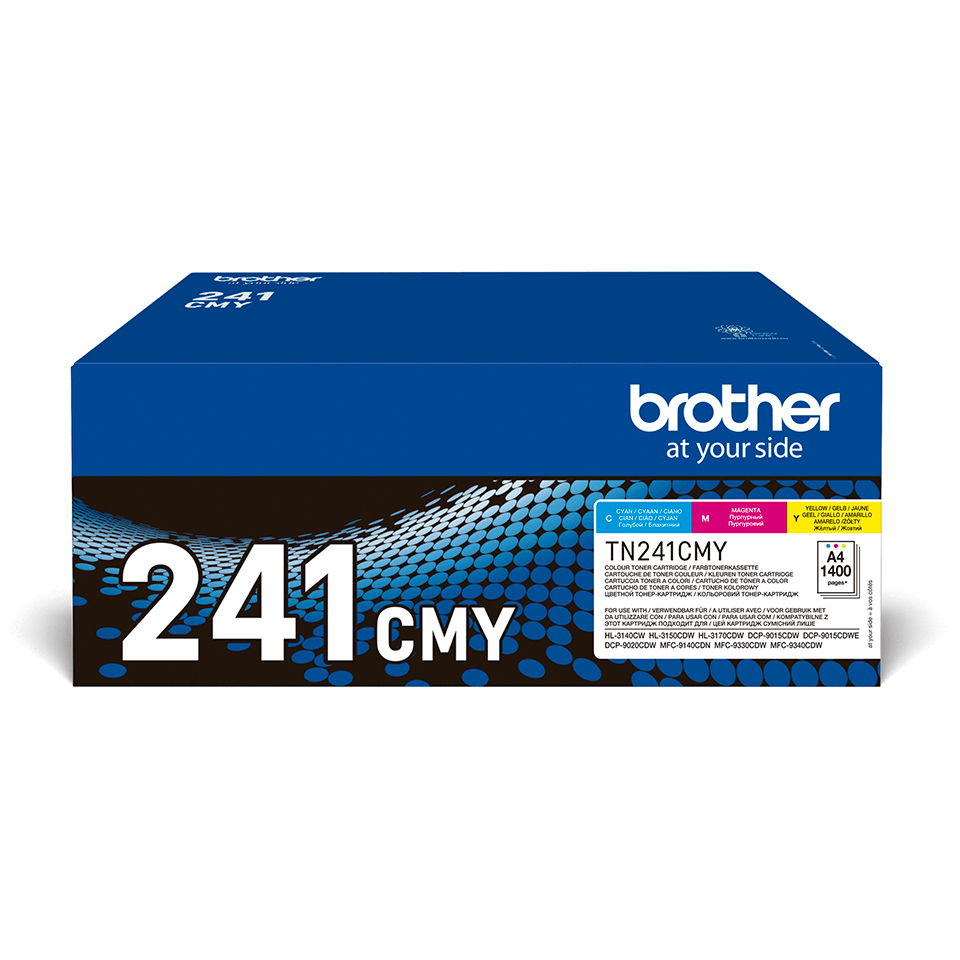 Brother TN-241CMY tonerpatron 3 stykker Original Cyan, Fiolblå, Gult