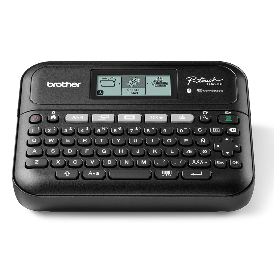 Brother PT-D460BTVP etikettskriver Trermisk overføring 180 x 180 DPI 30 mm/sek Ledning & Trådløs TZe Bluetooth QWERTY
