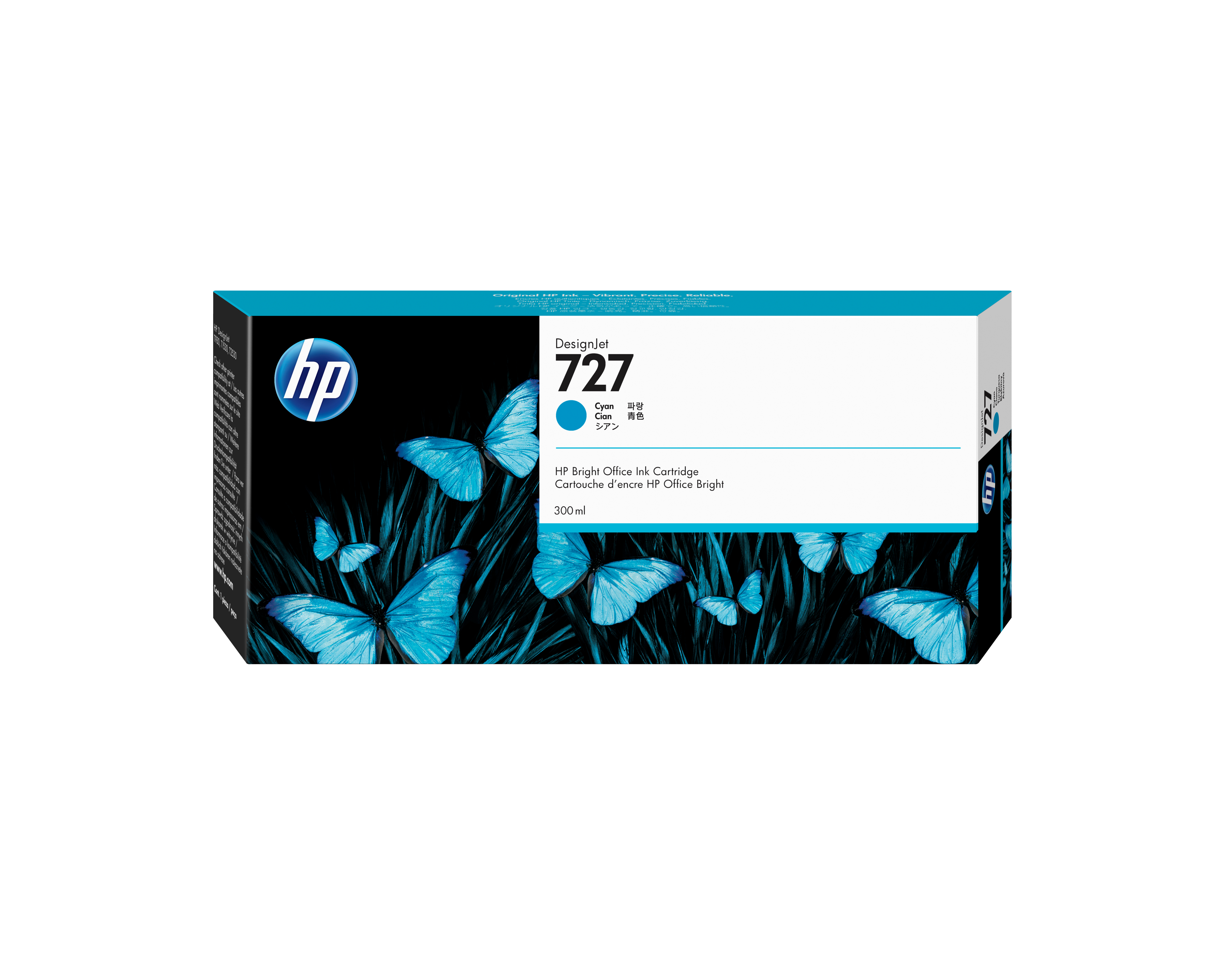 HP 727 300 ml cyan DesignJet-blekkpatron