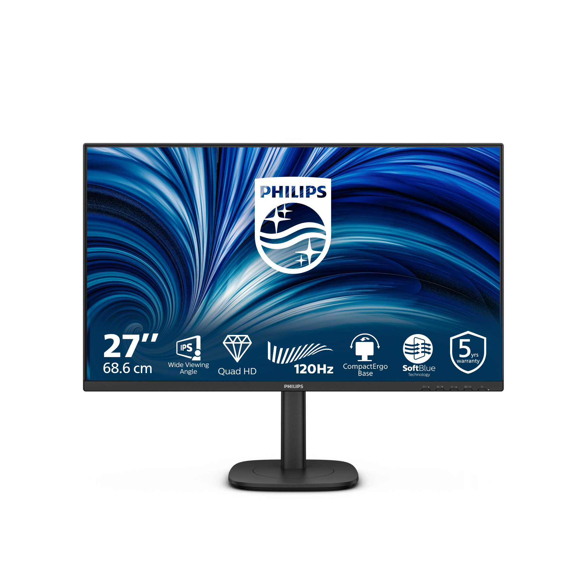 Philips 27B2N3500J/00 PC-skjerm 68,6 cm (27") 2560 x 1440 piksler 2K LCD Svart