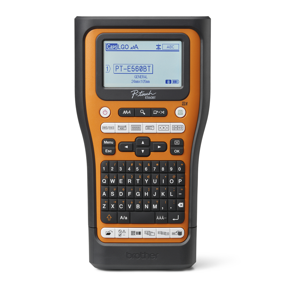 Brother PT-E560BTSP etikettskriver Trermisk overføring 180 x 180 DPI 30 mm/sek Ledning & Trådløs HSE/TZe Bluetooth QWERTY