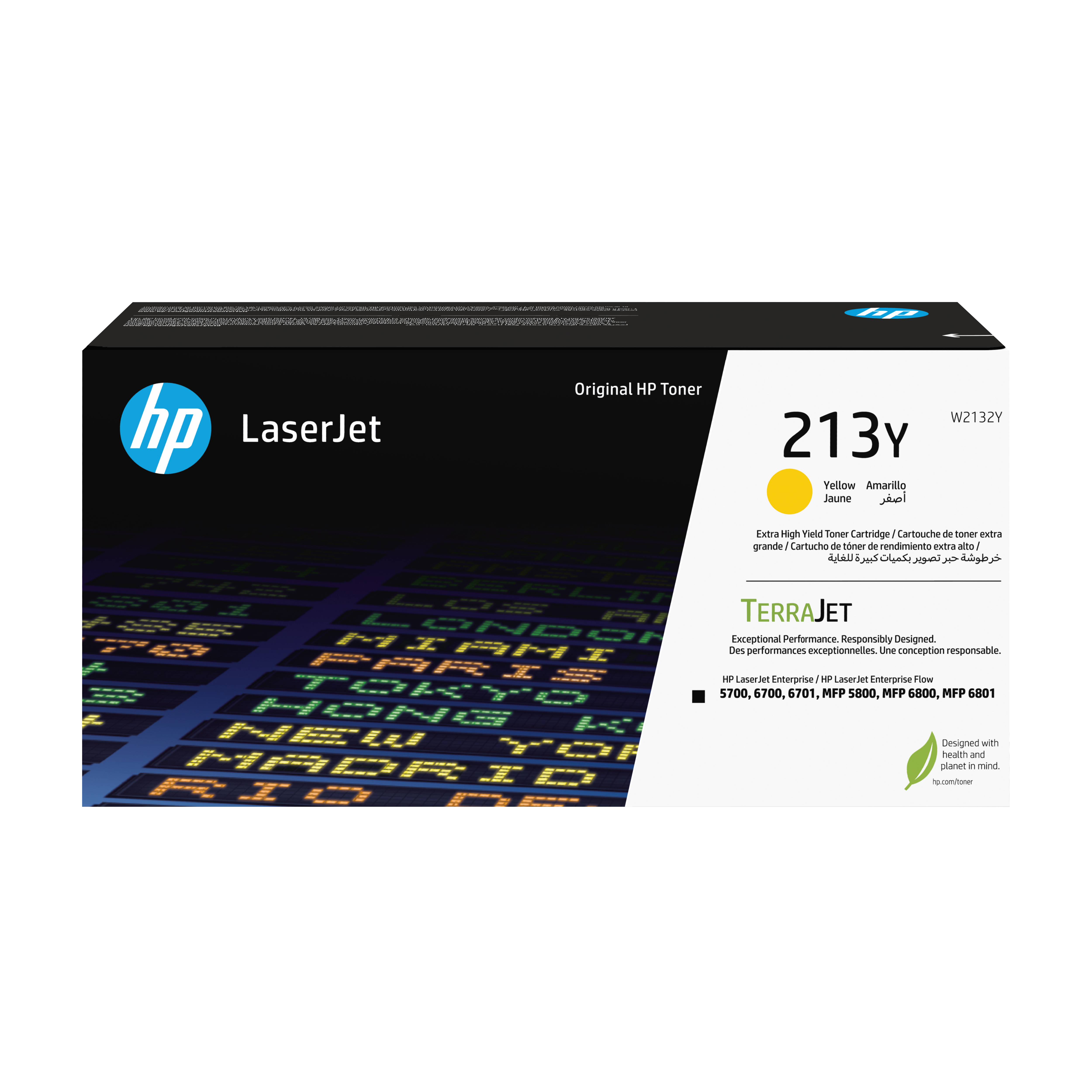 HP 213Y ekstra høykapasitet gul, original LaserJet-tonerkassett