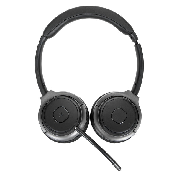 Targus AEH104GL hodetelefon og headsett Hodesett Ledning & Trådløs Hodebånd Samtaler/musikk USB Type-C Bluetooth Svart