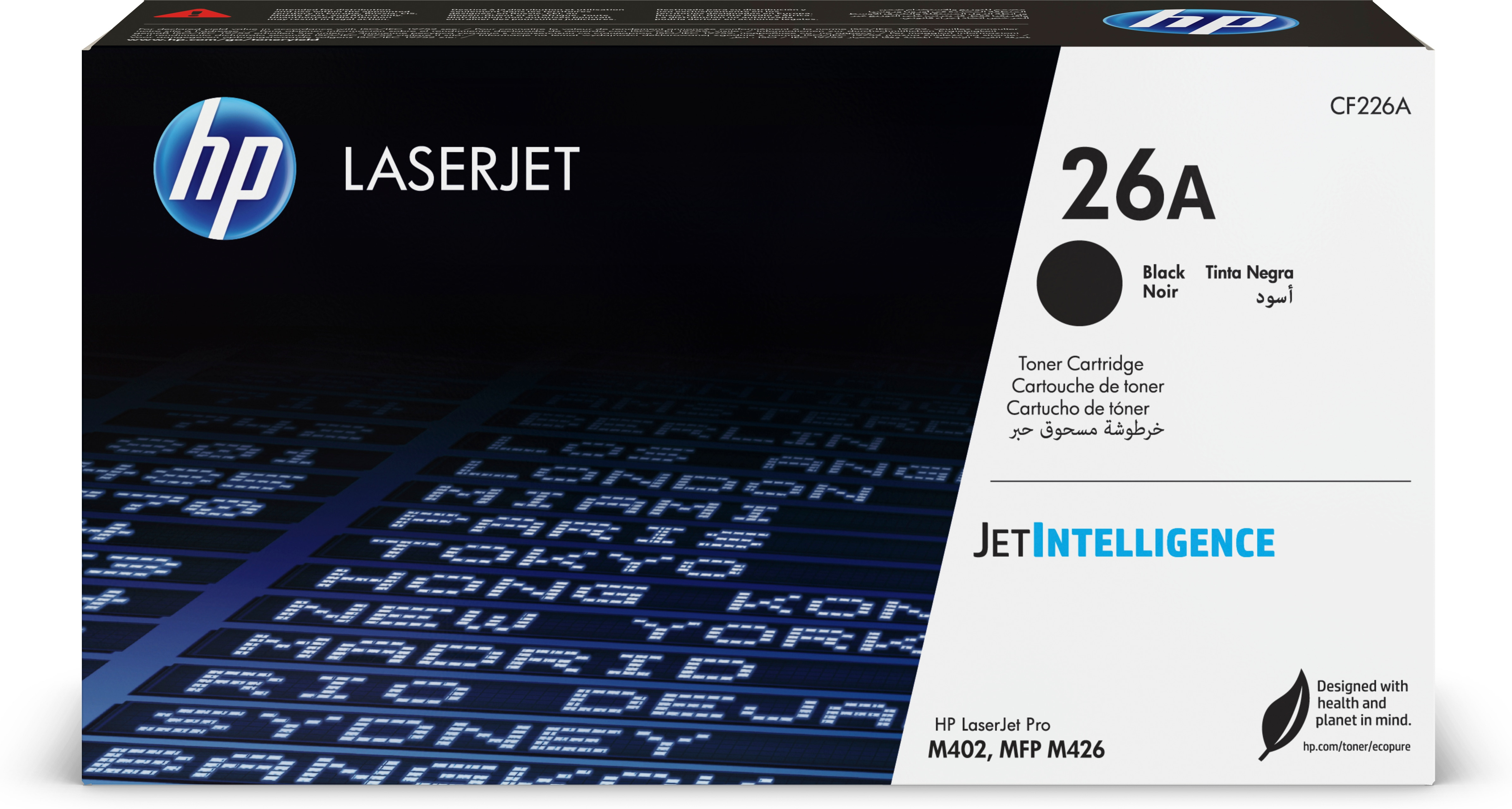 HP 26A svart original LaserJet-tonerkassett