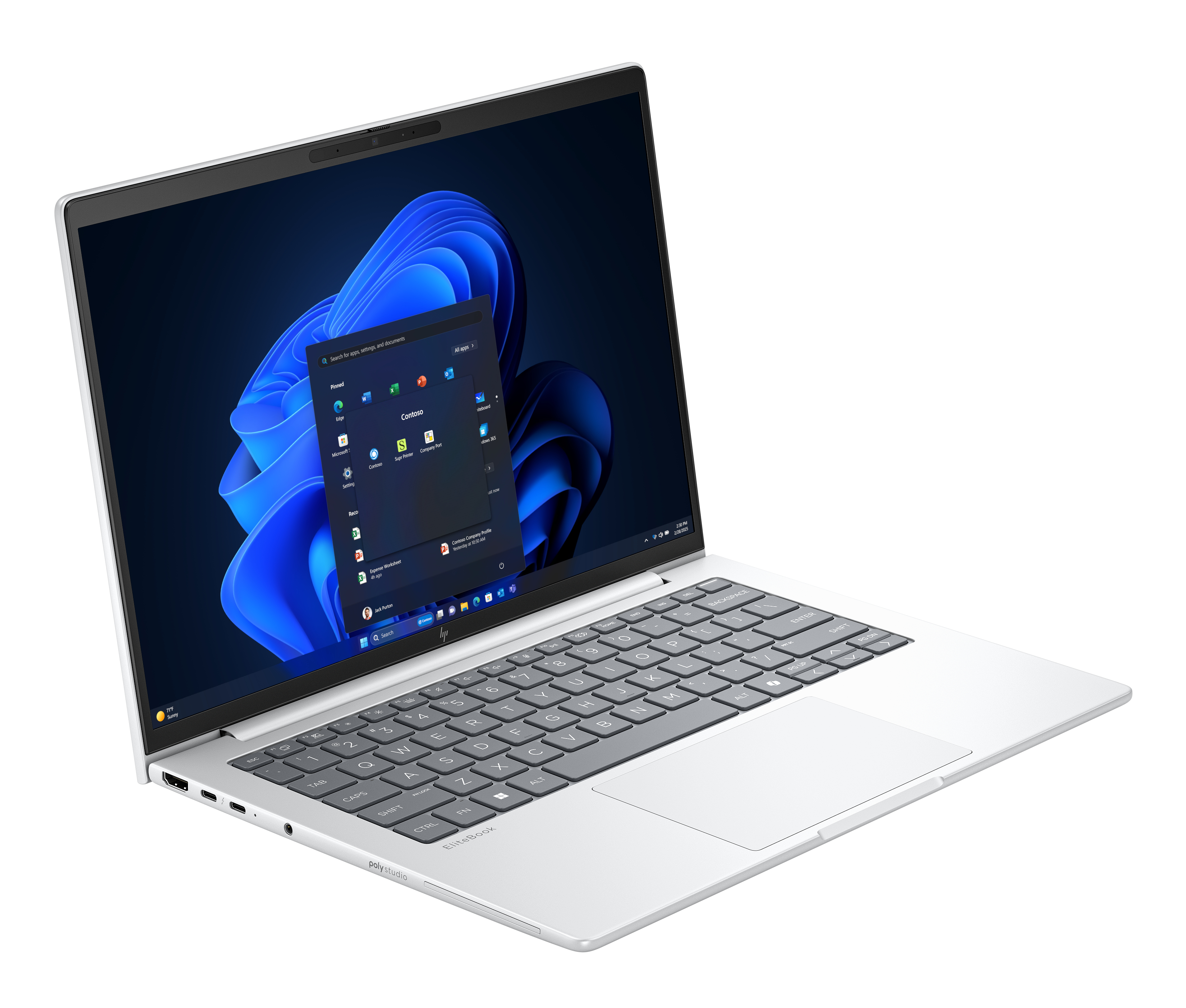 HP EliteBook 8 EB8G1i14 U7 255U 14 16GB/512 PC NX Intel Core Ultra 7 Laptop 35,6 cm (14") WUXGA DDR5-SDRAM 512 GB SSD Wi-Fi 7 (802.11be) Windows 11 Pro AI PC Sølv