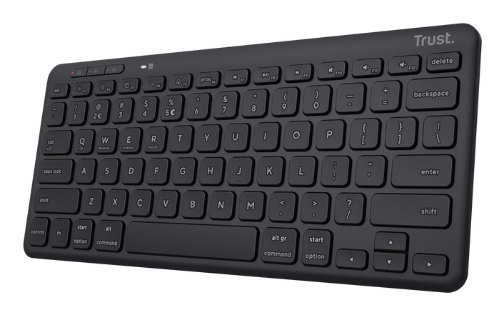 Trust Lyra tastatur Hjem RF trådløs + Bluetooth QWERTY Nordisk Svart