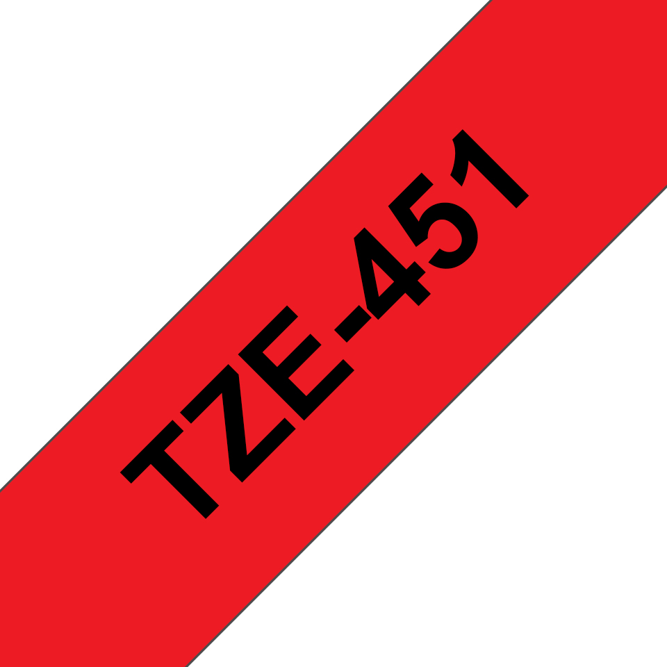 Brother TZE-451 etikettlagingsbånd Svart på rødt TZ