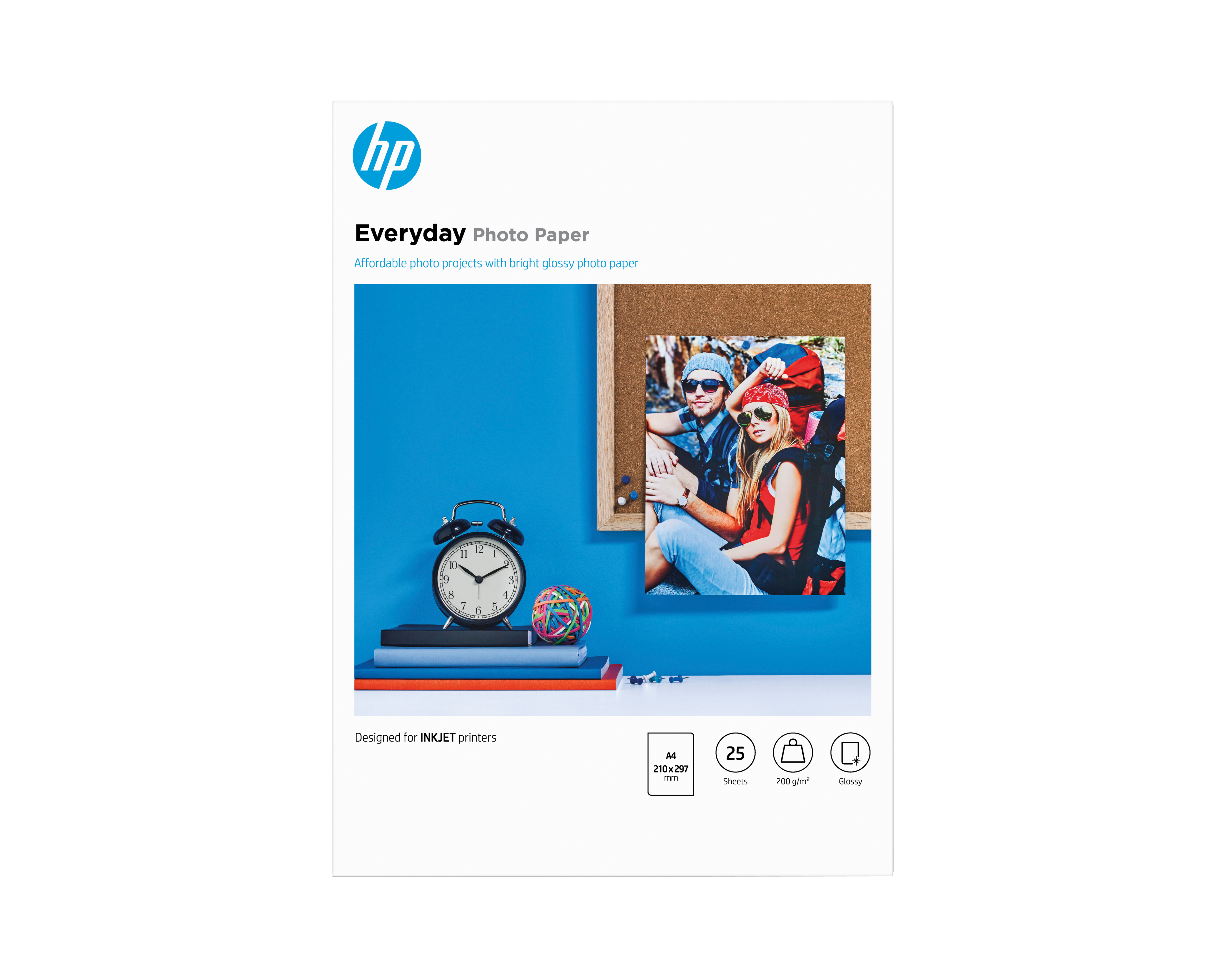 HP Everyday glanset fotopapir – 25 ark/A4/210 x 297 mm