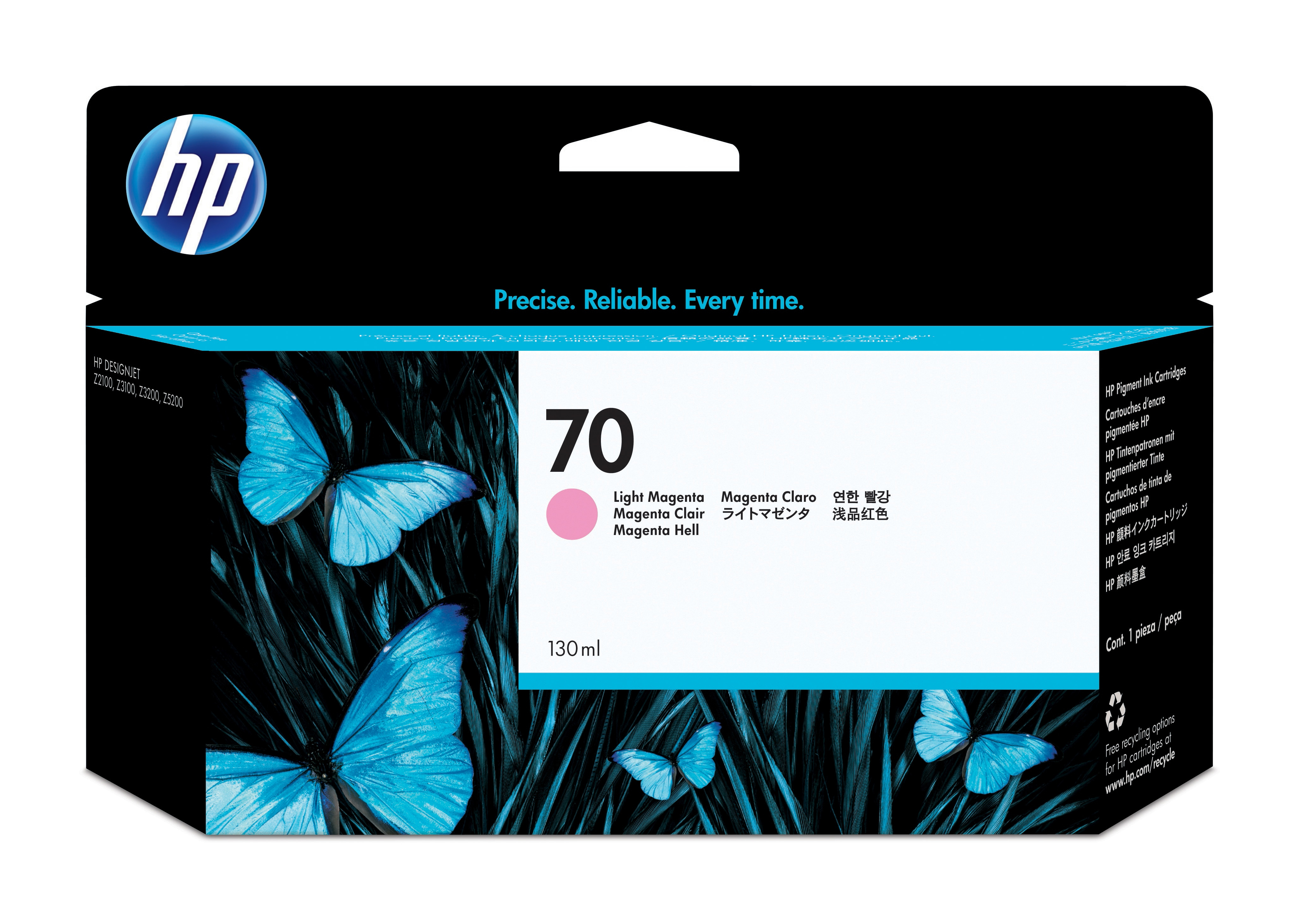 HP 70 130 ml lys magenta blekkpatron