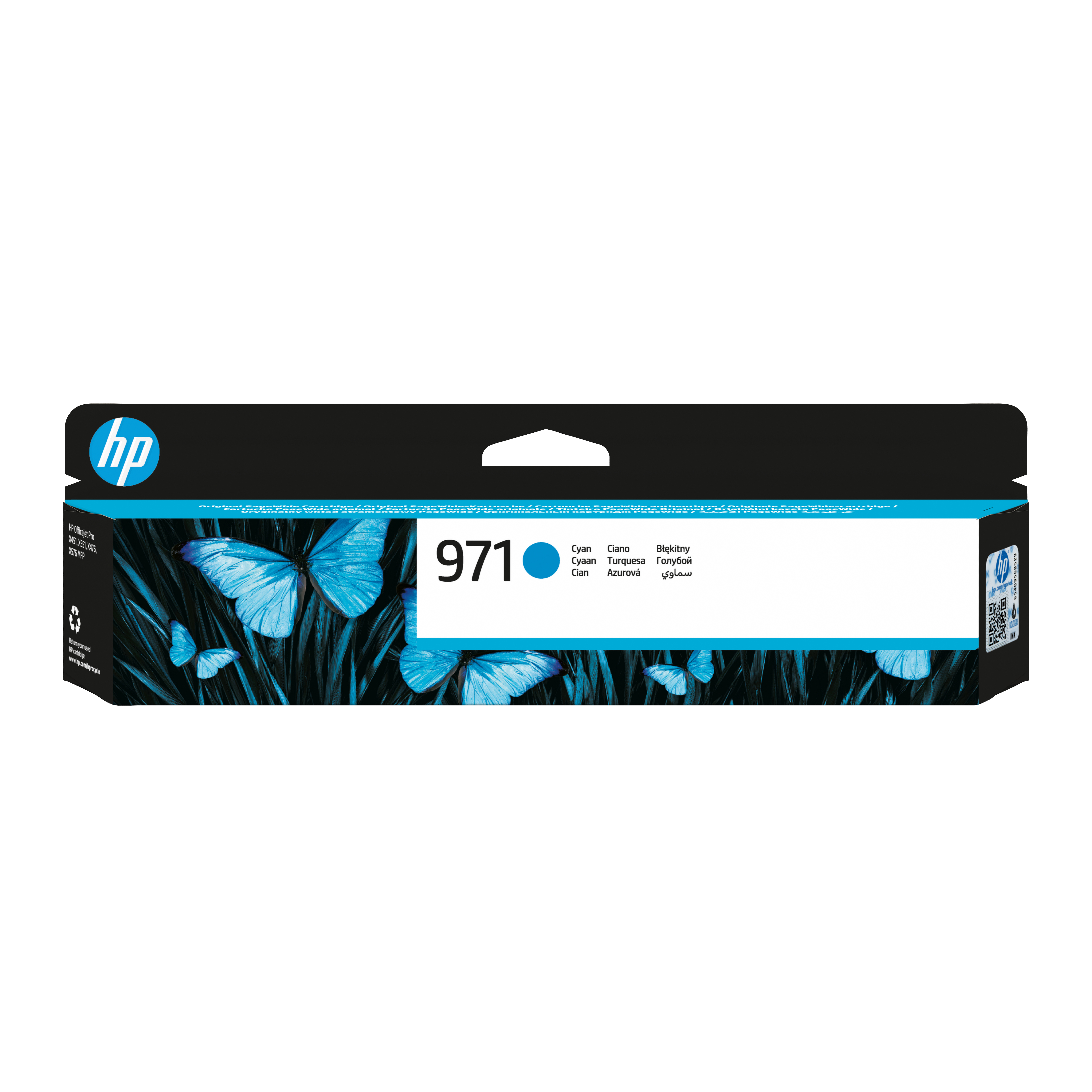 HP 971 cyan original blekkpatron