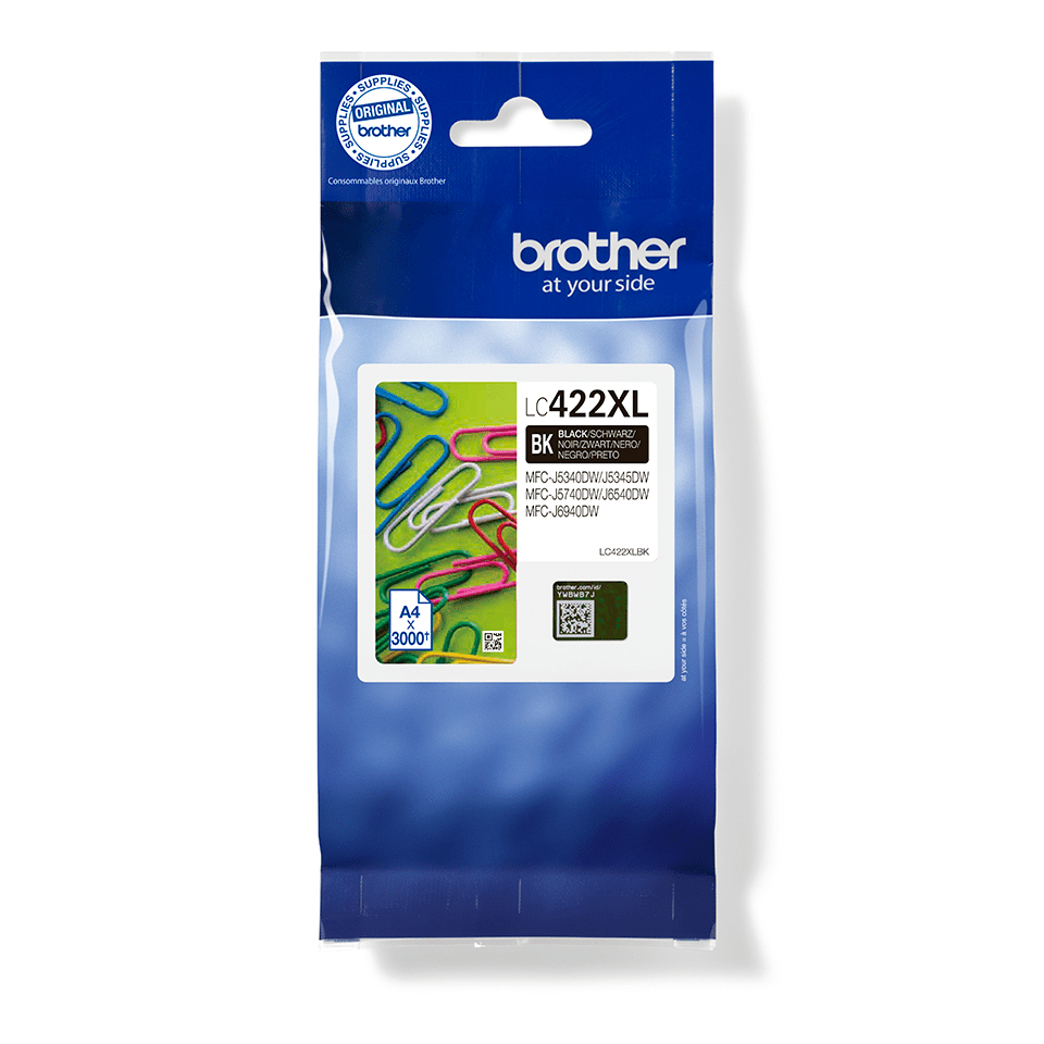 Brother LC422XLBK blekkpatron 1 stykker Original Høyt (XL) utbytte Svart