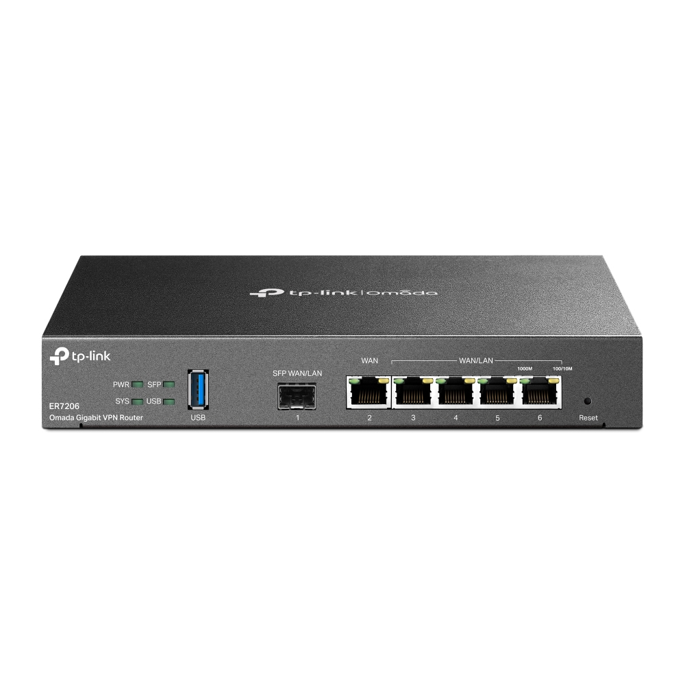 TP-Link Omada ER7206 Kabelruter Gigabit Ethernet Svart
