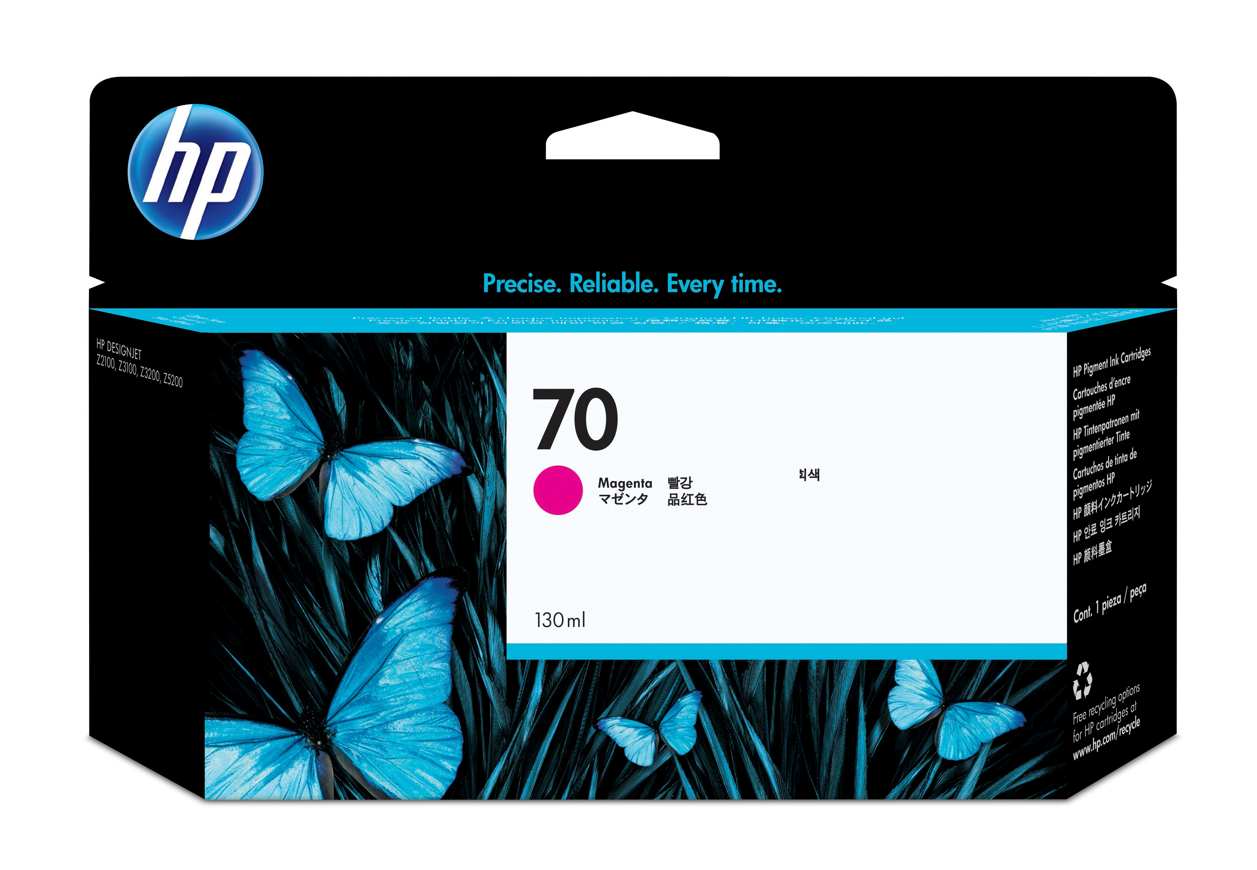 HP 70 130 ml magenta DesignJet-blekkpatron