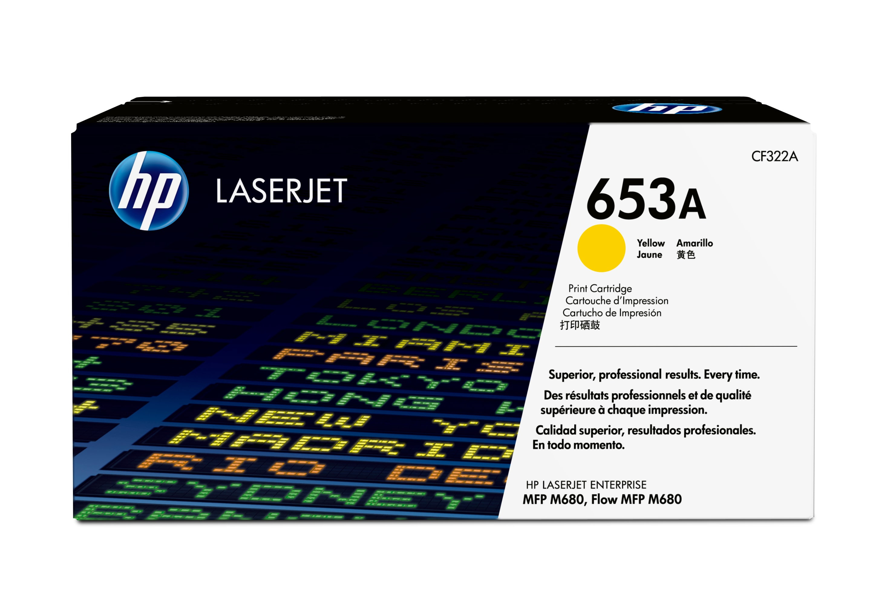 HP 653A gul original LaserJet-tonerkassett