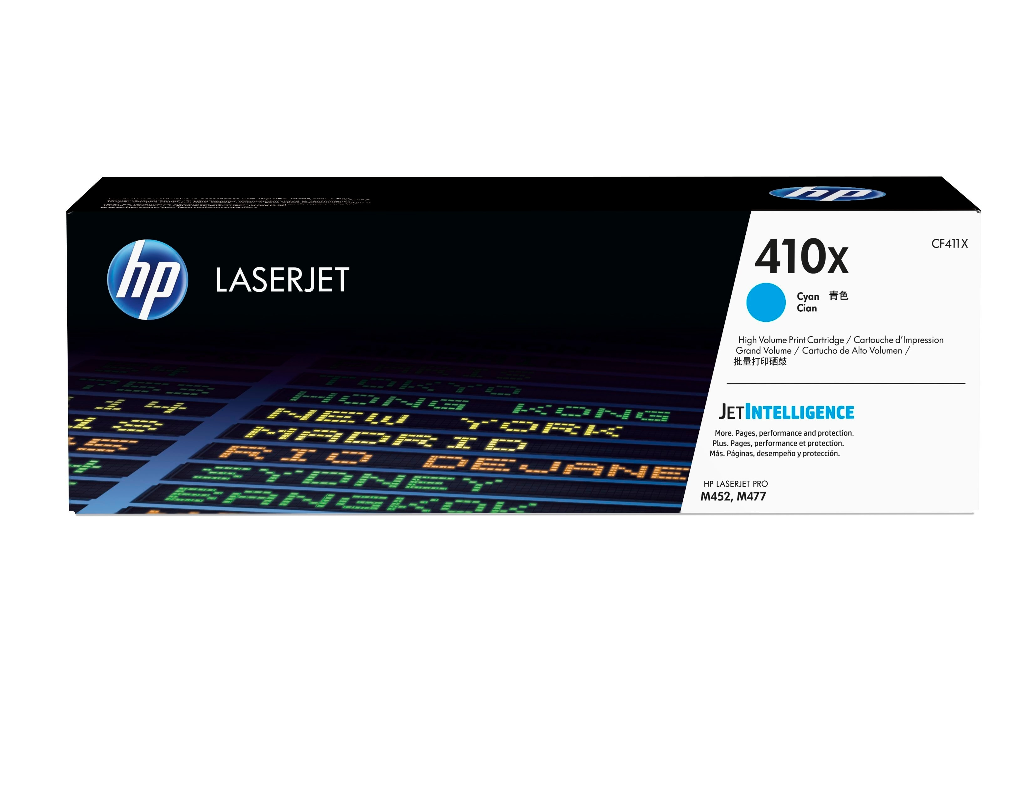 HP 410X høykapasitet cyan original LaserJet-tonerkassett