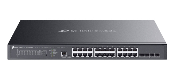 TP-Link Omada SG3428XMPP nettverkssvitsj Håndtert L2+ Gigabit Ethernet (10/100/1000) Strøm over Ethernet (PoE) 1U Svart