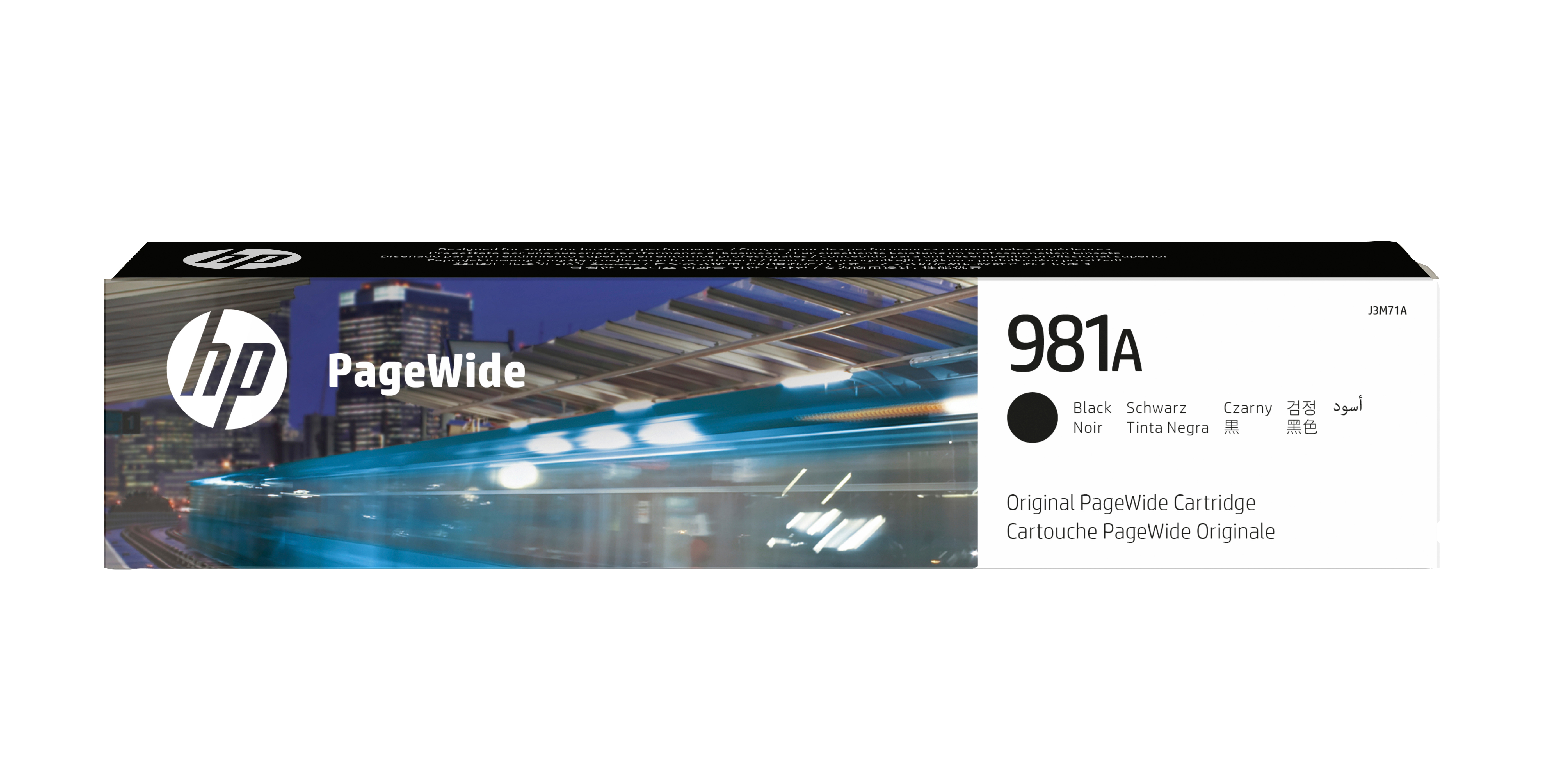 HP 981A svart original PageWide-patron