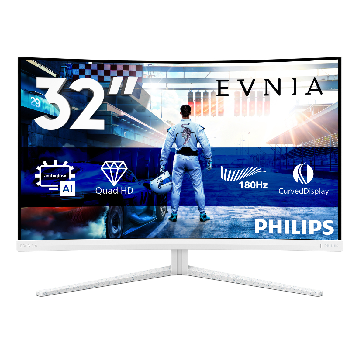 Philips Evnia 5000 32M2C5501/00 PC-skjerm 80 cm (31.5") 2560 x 1440 piksler Quad HD LCD Hvit