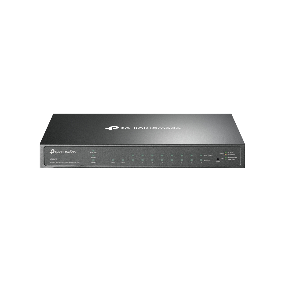 TP-Link Omada SG2210P nettverkssvitsj Håndtert L2/L2+ Gigabit Ethernet (10/100/1000) Strøm over Ethernet (PoE) Svart
