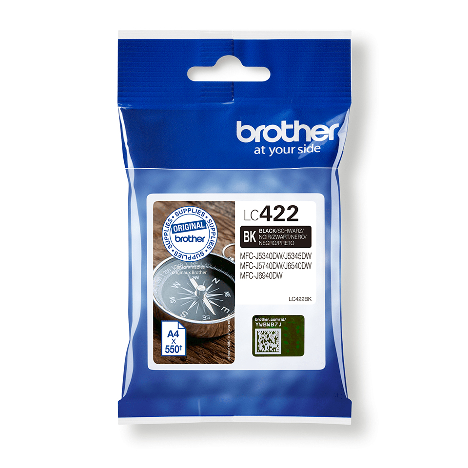 Brother LC422BK blekkpatron 1 stykker Original Svart
