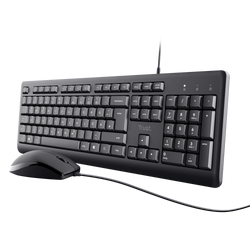 Trust TKM-250 tastatur Mus inkludert Universell USB QWERTY Nordisk Svart