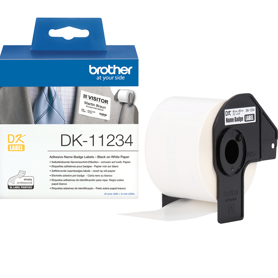 Brother DK-11234 skriveretikett Hvit Selvklebende skriveretikett