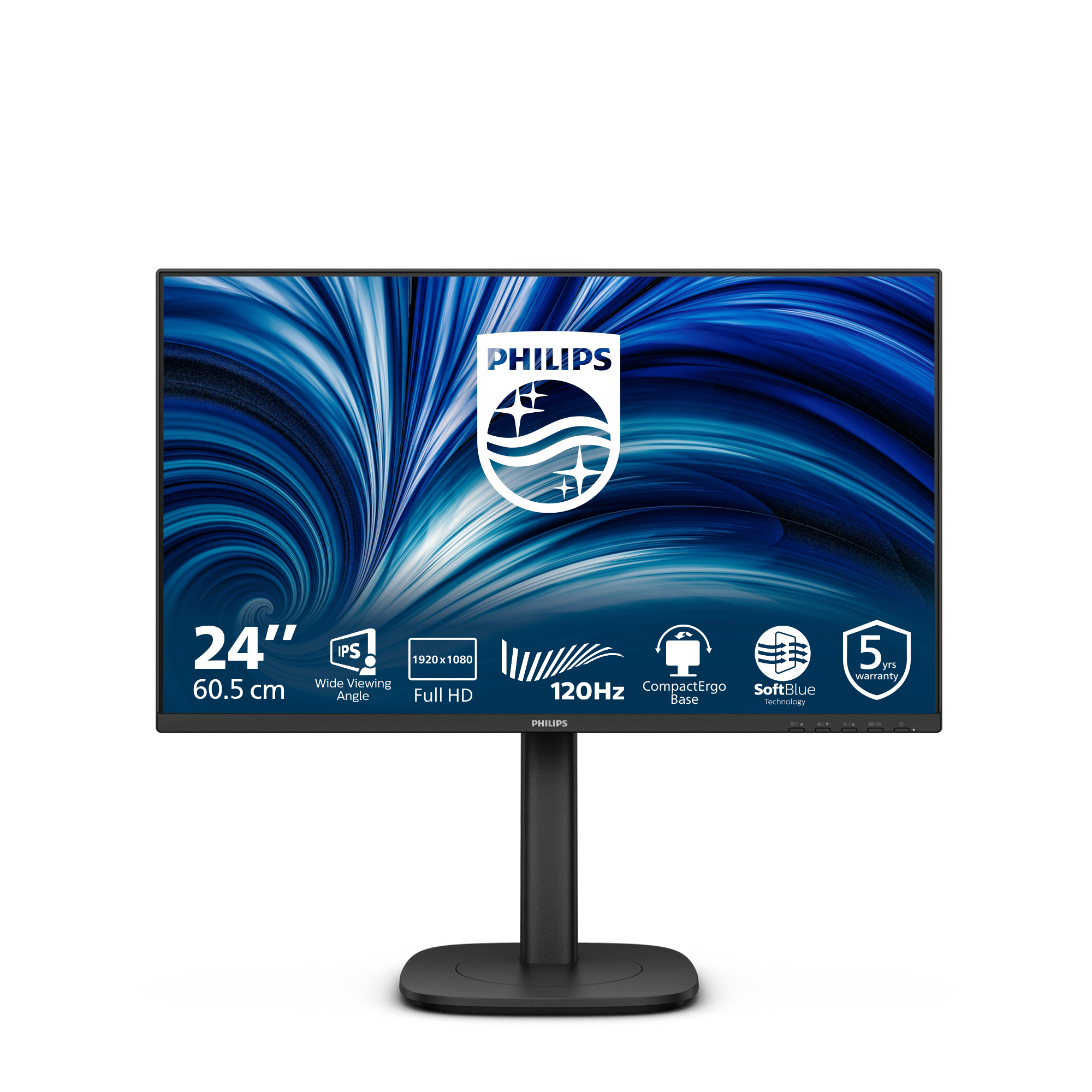 Philips 3000 series 24B2N3200J/00 PC-skjerm 60,5 cm (23.8") 1920 x 1080 piksler Full HD LCD Svart
