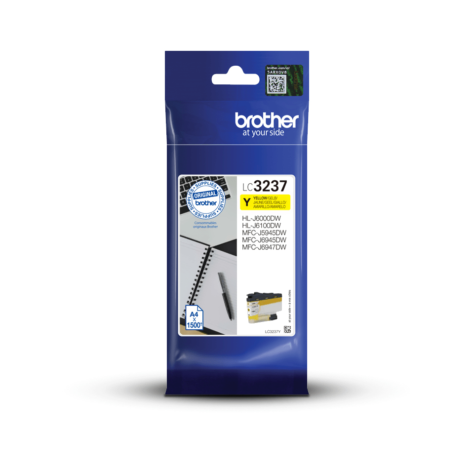 Brother LC3237Y blekkpatron 1 stykker Original Standard utskriftsproduksjon Gult