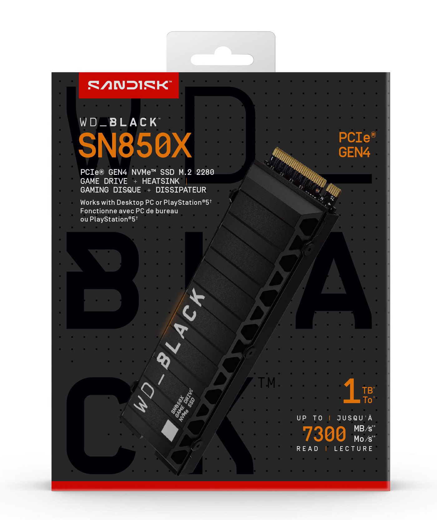 WD Black SSD SN850X 1TB M.2 Heatsink