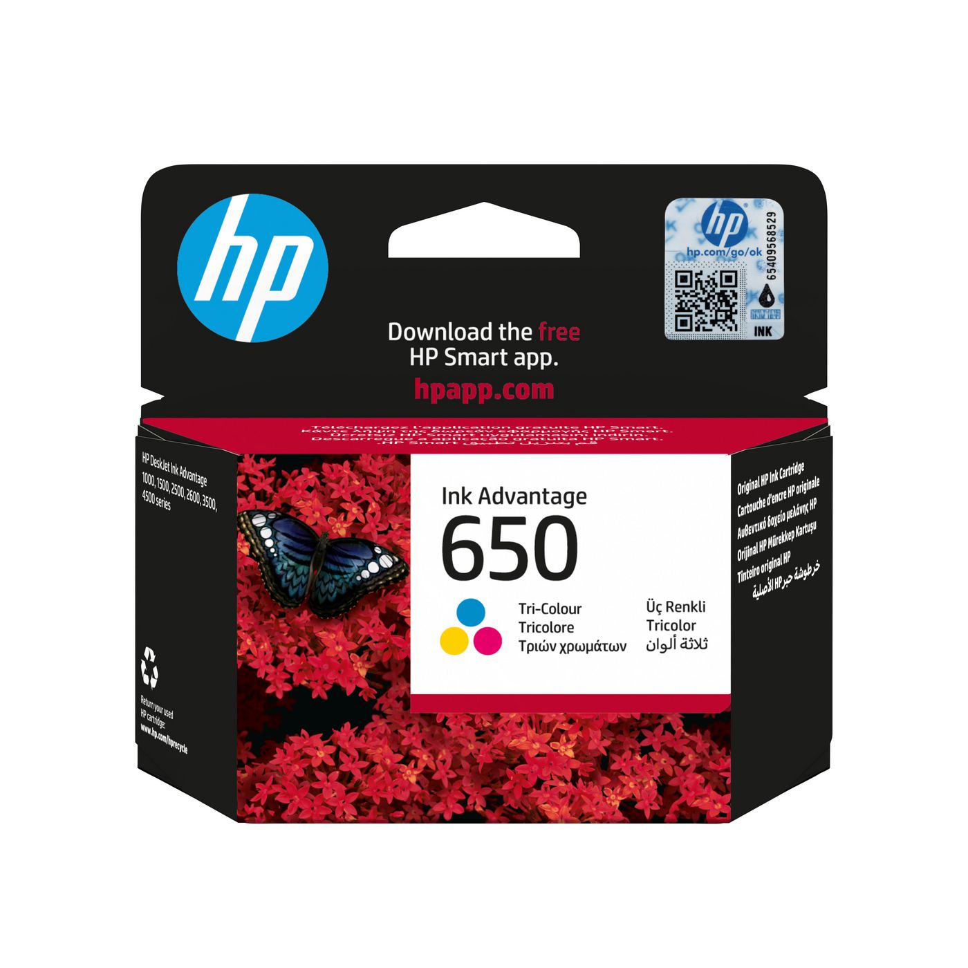HP 650 Black Original Ink Advant. Cartr.