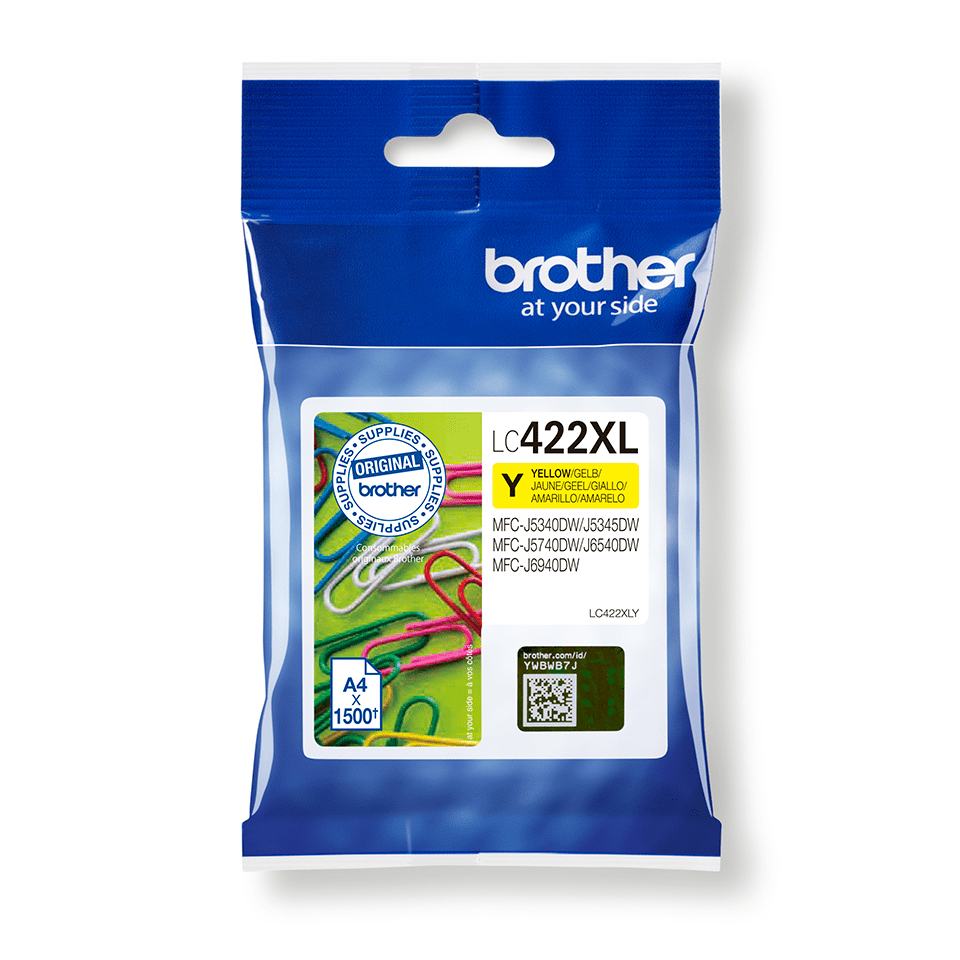 Brother LC-422XLY blekkpatron 1 stykker Original Gult