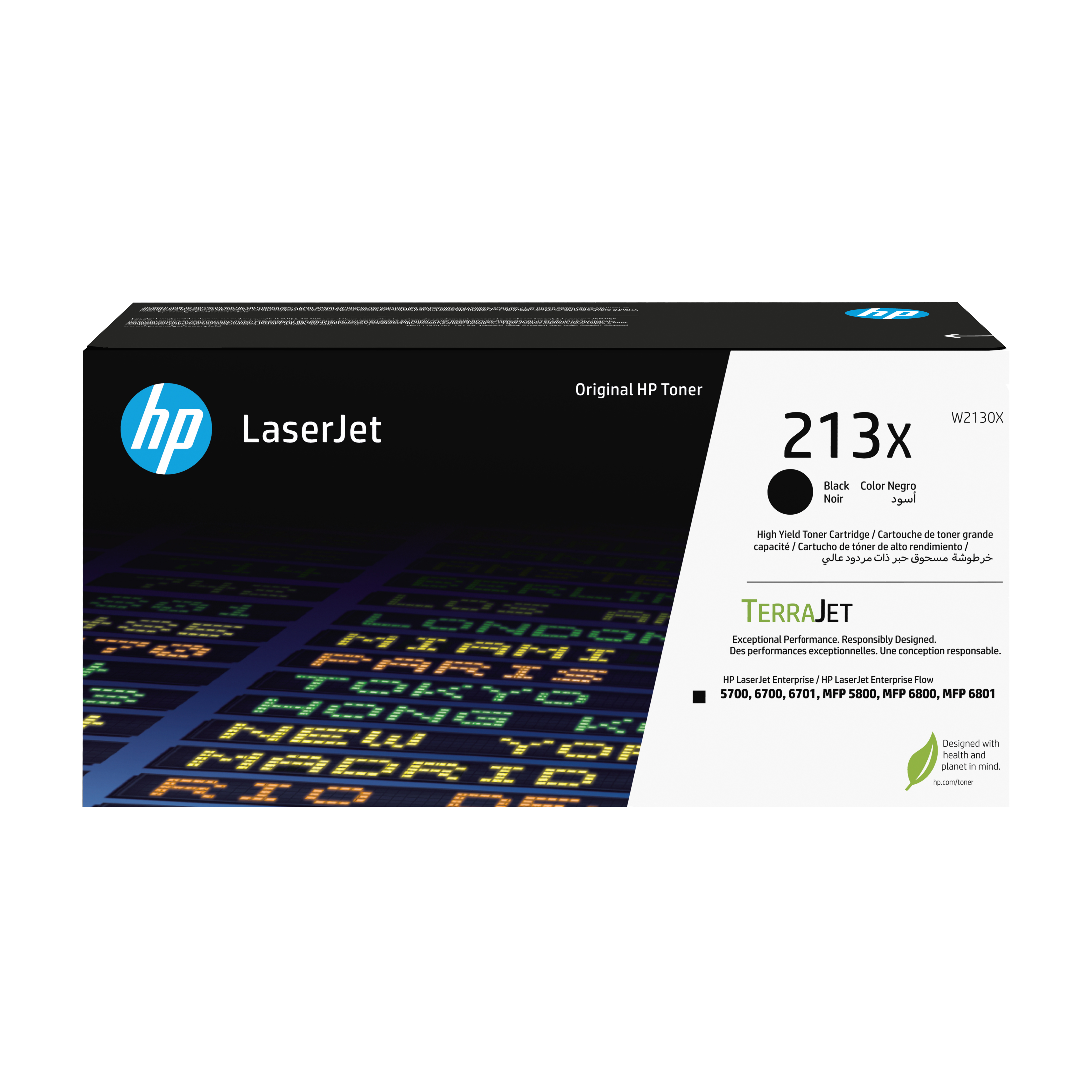 HP 213X høykapasitet svart, original LaserJet-tonerkassett