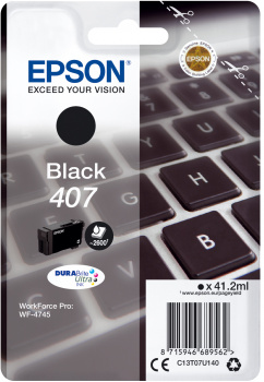 Epson 407L Tastatur DURABrite Ultra enkeltpakning sort blekk