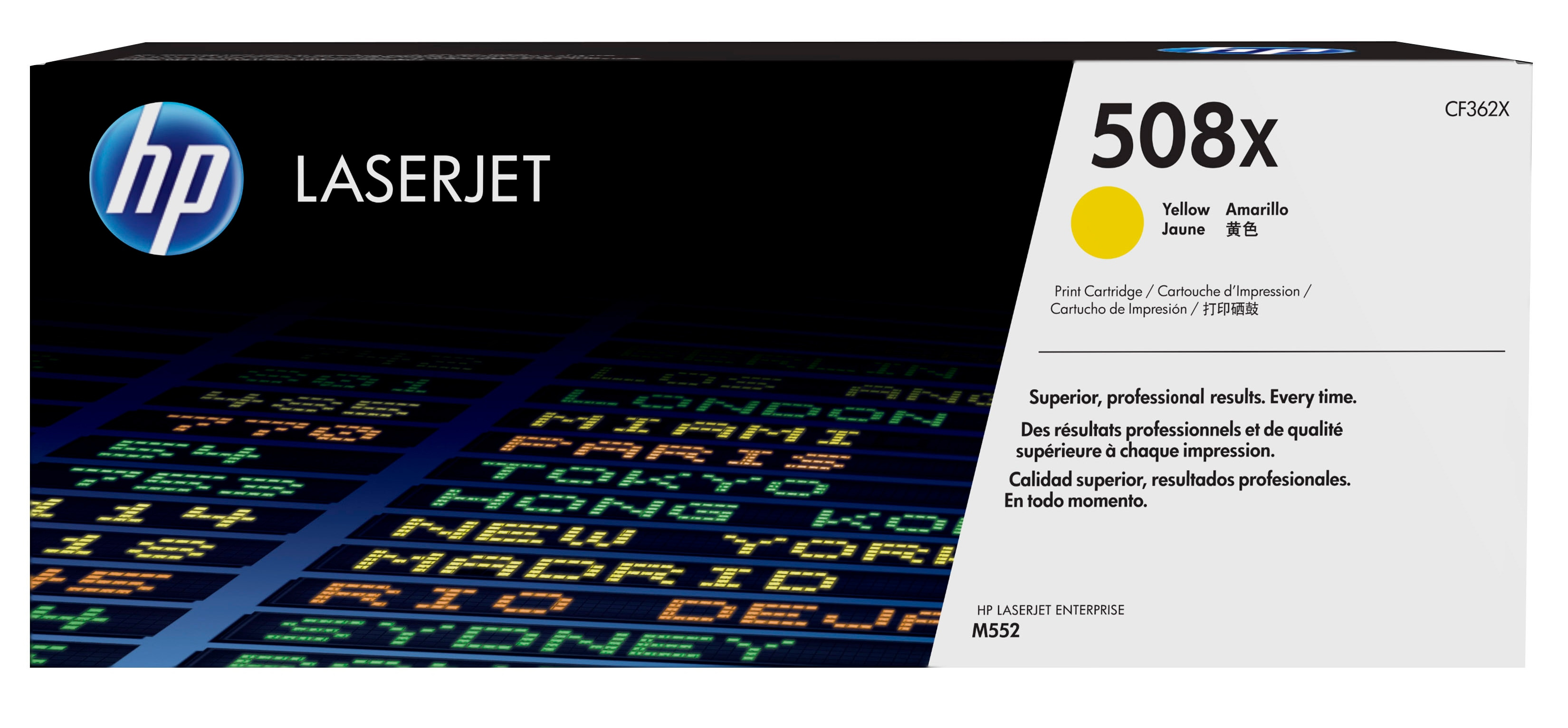 HP 508X høykapasitet gul LaserJet-originaltonerkassett