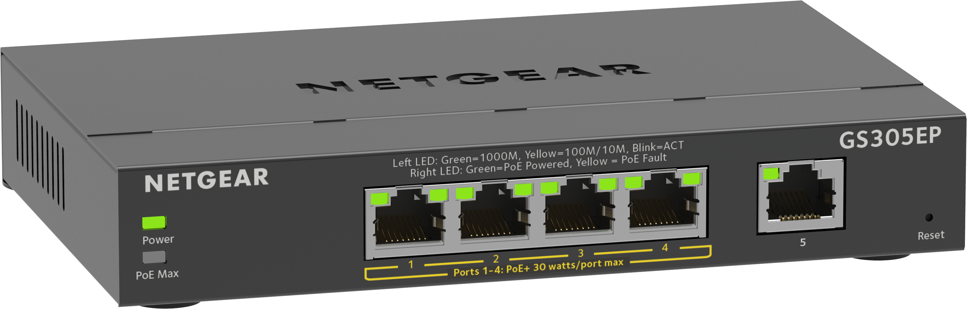 NETGEAR GS305EP Håndtert L2/L3 Gigabit Ethernet (10/100/1000) Strøm over Ethernet (PoE) Svart