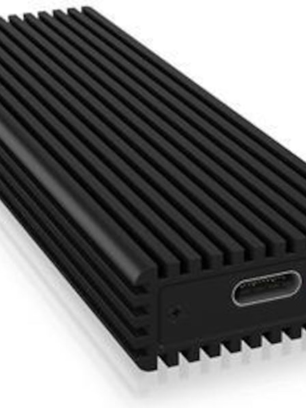 ICY BOX IB-1816M-C31 SSD kabinett. Eksternt kabinet for M.2 NVMe SSD med integrert USB 3.1 Type-C kabel