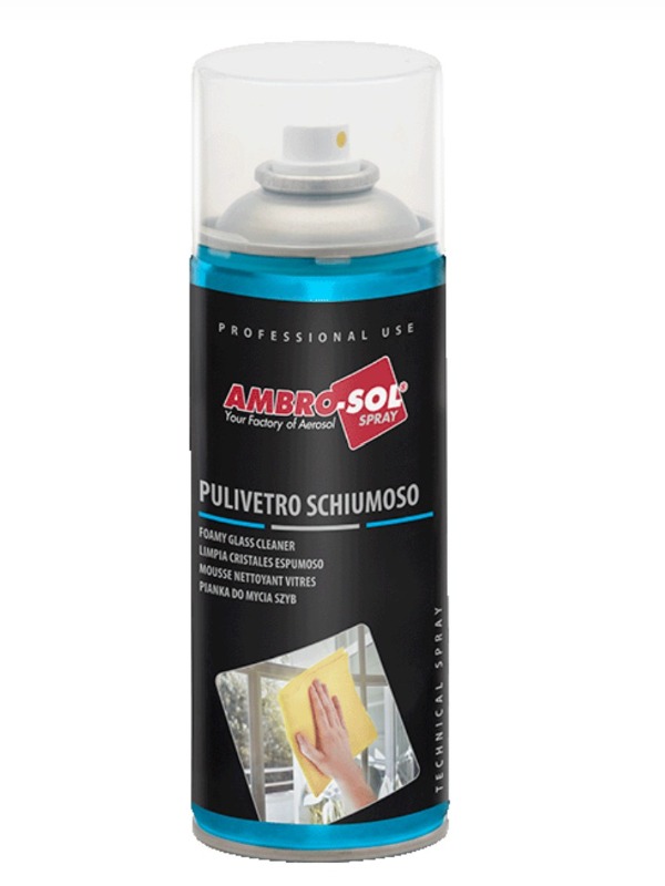 Ambro-Sol Pulivetro Spray Schiumoso (Foamy Glass Cleaner)