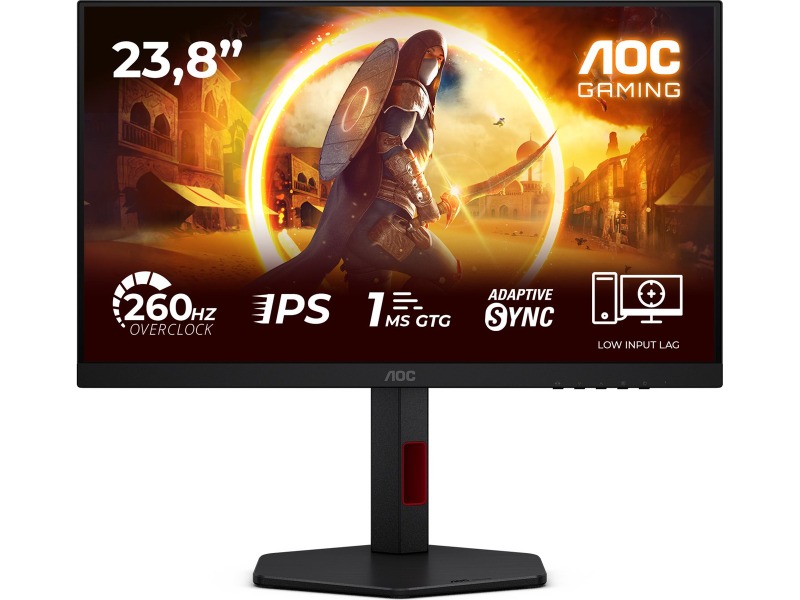 AOC 24" gamingskjerm 24G4ZR 1920x1080 IPS, 260hz, 1ms, 1000:1, 2xHDMI/DP