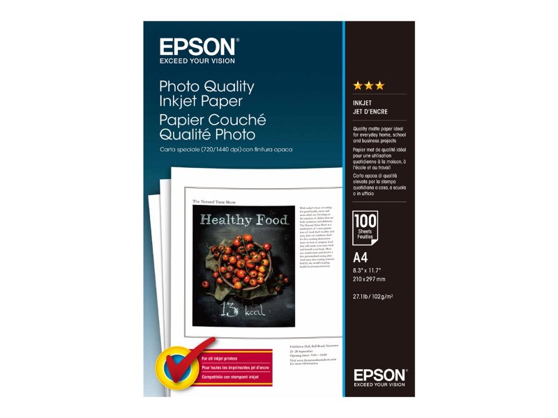 Epson  Papir Photo Quality A4 100-ark 102G
