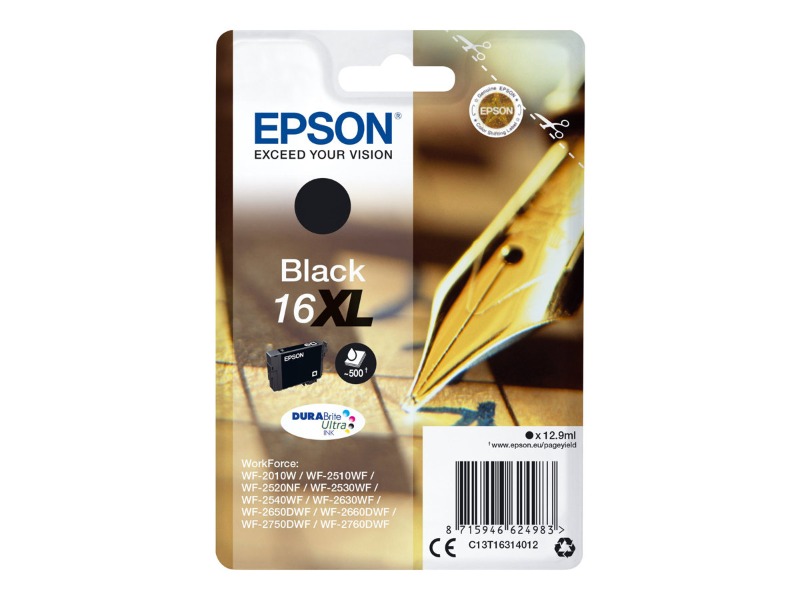 Epson 16XL Blekkpatron BK 500 sider