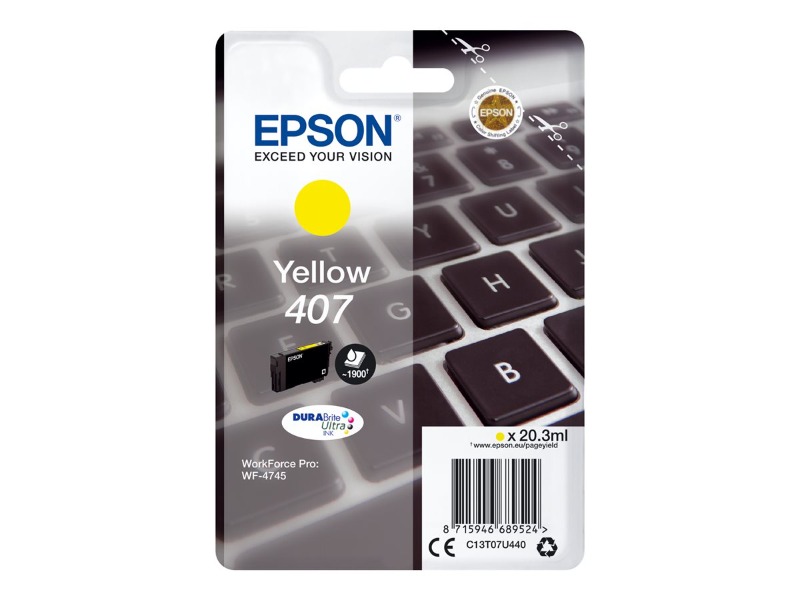 Epson 407 WF-4745 Series Ink Cartridge Yellow