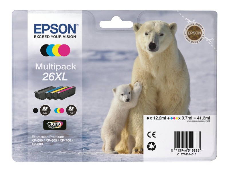Epson 26XL Multipack 4-pack ink cartridge