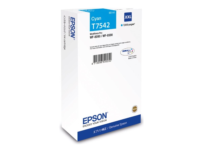 Epson T7542 - 69 ml - XXL - cyan - blekkpatron