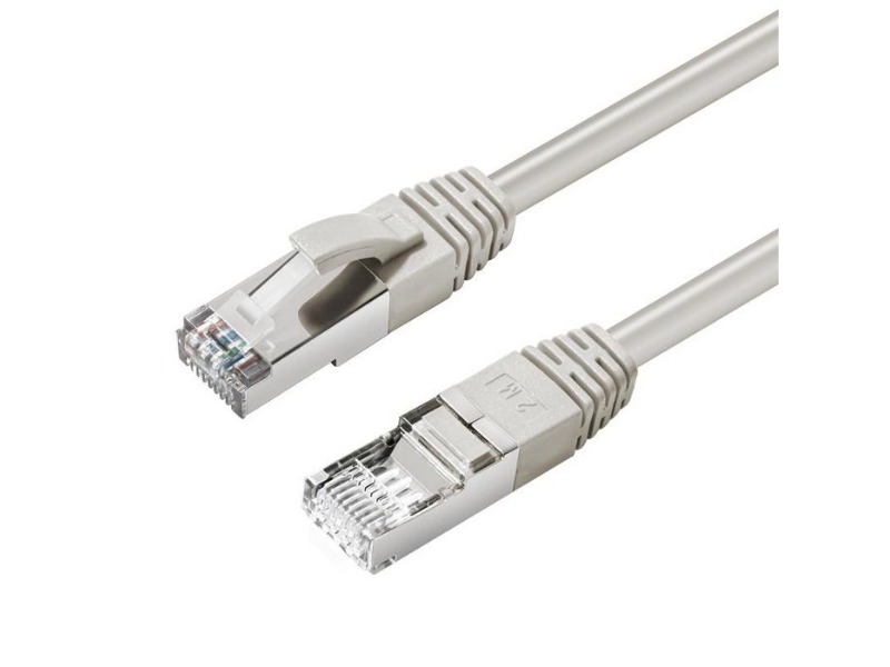 MicroConnect CAT6A S/FTP Nettverkskabel 1m, Grå