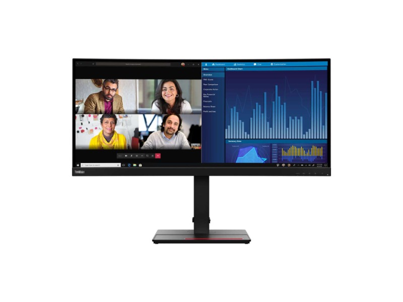 Lenovo ThinkVision 34" curved skjerm P34w-20 3440x1440 IPS, 4ms, USB-C Dock, 2xHDMI/DP/LAN/RJ45